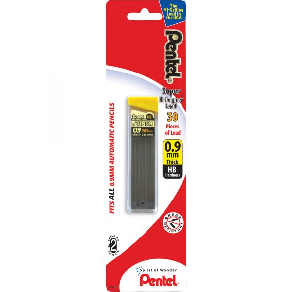 PENC29BPHB Pentel Super Hi-Polymer 0.9mm Lead Refill