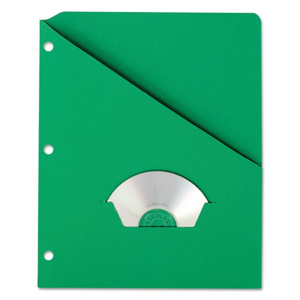 PFX32925 Pendaflex Essentials Slash Pocket Project Folders, 3 Holes, Letter, Green, 25/Pack