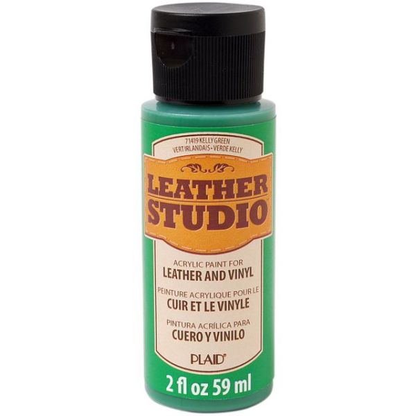 NOTM136284 FolkArt Leather Studio Kelly Green Acrylic Paint