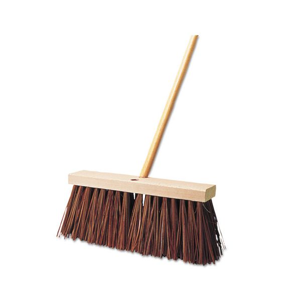 RCP9B22BROCT Rubbermaid Commercial Street Broom, Palmyra Fill, 6" Bristles, 16" Block, 4/Carton