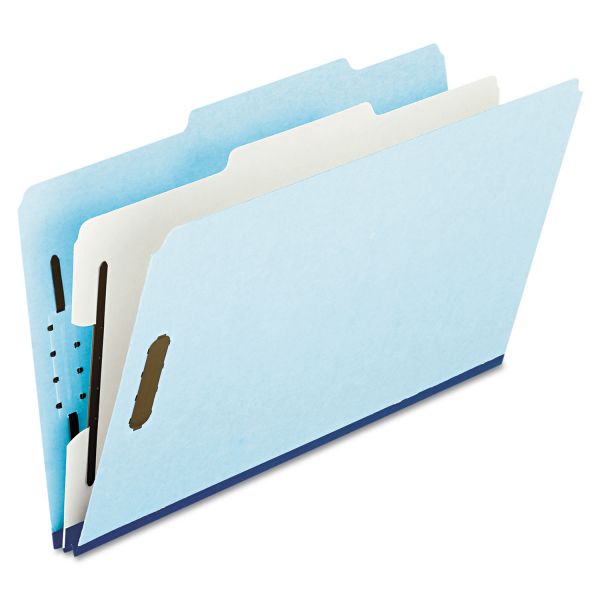 PFX930025RCP1 Pendaflex Four- and Six-Section Classification Folders, Legal, 2/5 Tab, Blue, 10/Box