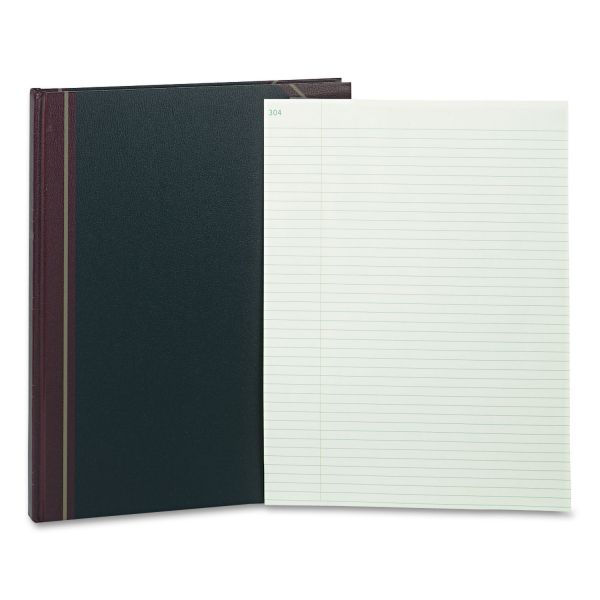 RED58400 Rediform Texhide Record Ruled Book, 14 1/4 x 11 1/4, Eye Ease GN, 300 Sheets
