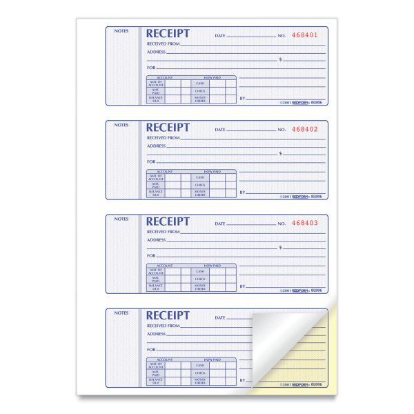Rediform Receipt Money Collection Forms - 200 Sheet(s) - Book Bound - 2 ...