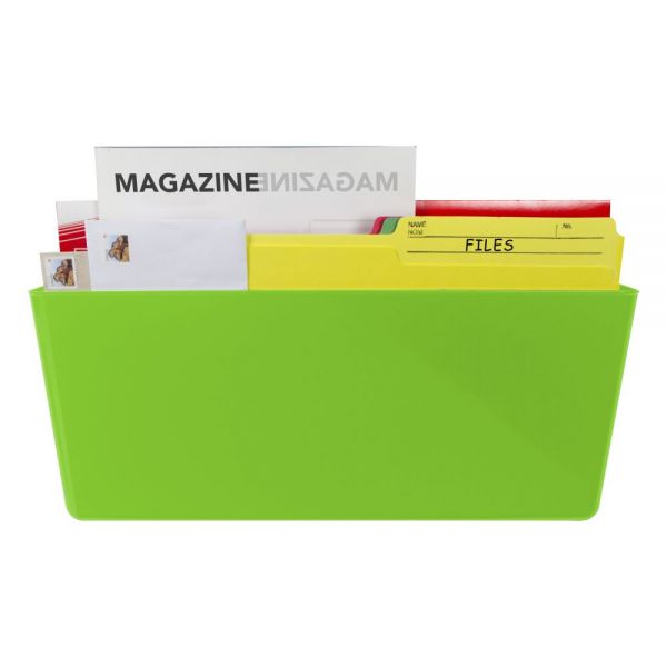 STX70233U06C Storex Magnetic Wall Pocket, Legal, Green, Case of 6