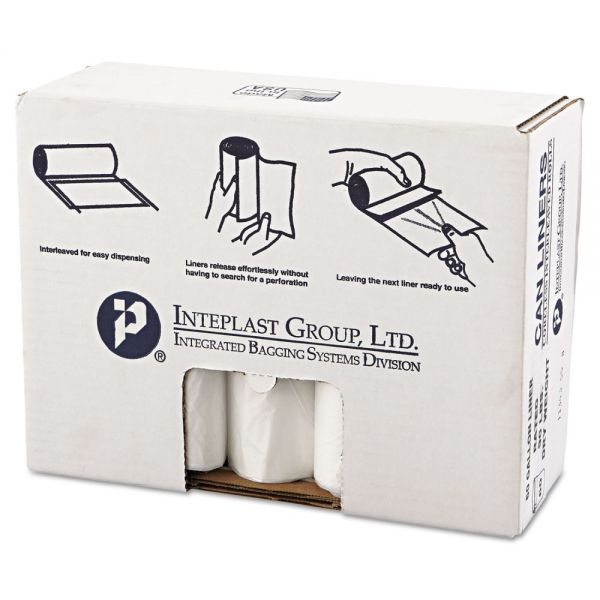 IBSVALH3860N22 Inteplast Group High-Density Can Liner, 38 x 58, 60gal, 19mic, Clear, 25/Roll, 6 Rolls/Carton