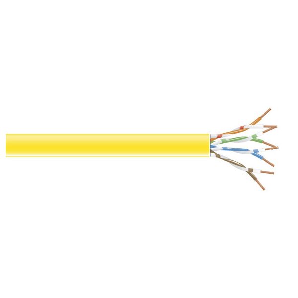 SYNX3207315 Black Box CAT6 Value Line Solid Bulk Cable, CM, 1000-ft. (304.8-m), Yellow