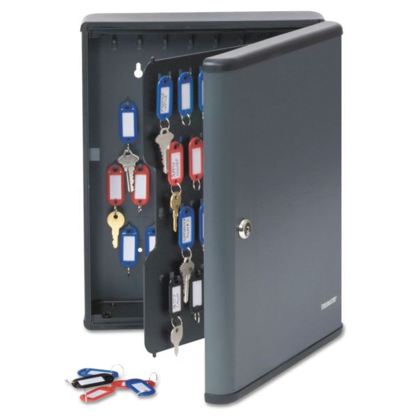 MMF2017290G2 SteelMaster Security Key Cabinets, 90-Key, Steel, Charcoal Gray, 12 x 4 1/4 x 14 3/4