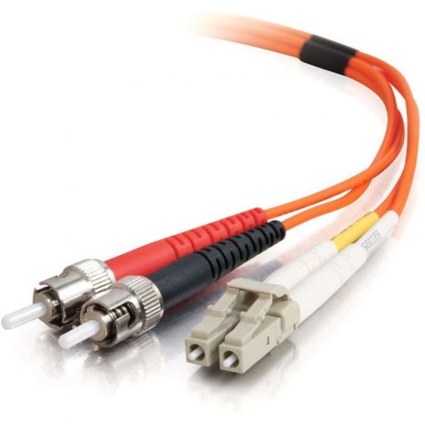 SYNX2044897 3m LC-ST 50/125 OM2 Duplex Multimode PVC Fiber Optic Cable - Orange