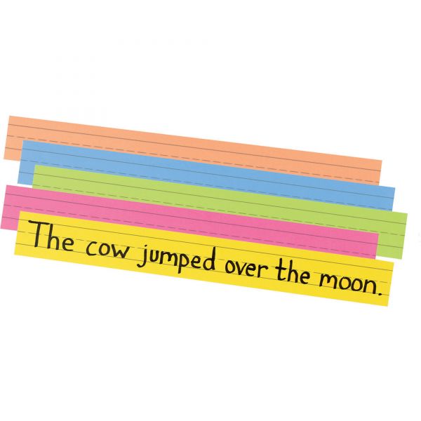 PAC1733 Pacon Sentence Strips, 24 x 3, Assorted Bright Colors, 100/Pack