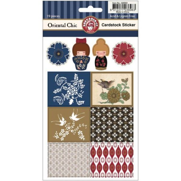 NOTM341178 Oriental Chic Cardstock Stickers 2 Sheets/Pkg