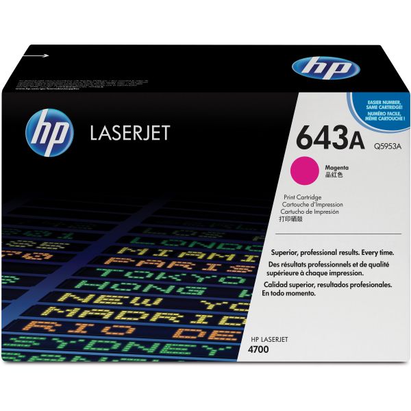 HEWQ5953A HP 643A, (Q5953A) Magenta Original LaserJet Toner Cartridge