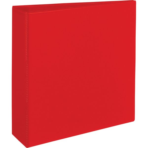 AVE79583 Avery Heavy-Duty 3-Ring Binder with One Touch EZD Rings, 3" Capacity, Red