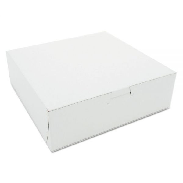 SCH0933 SCT Non-Window Bakery Boxes, Paperboard, 8w x 8d x 2 1/2h, White, 250/Bundle