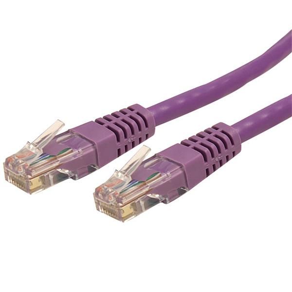 SYNX3471026 StarTech.com 50 ft Cat 6 Purple Molded RJ45 UTP Gigabit Cat6 Patch Cable - 50ft Patch Cord