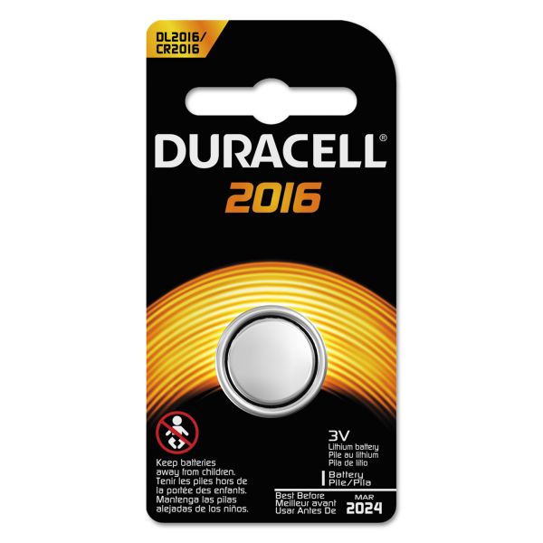 DURDL2016BPK Duracell Coin Cell Lithium 3V Battery - DL2016
