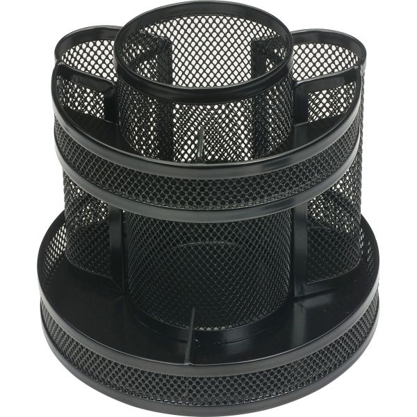 BSN62886 Business Source Rotary Mesh Desktop Pen Organizer