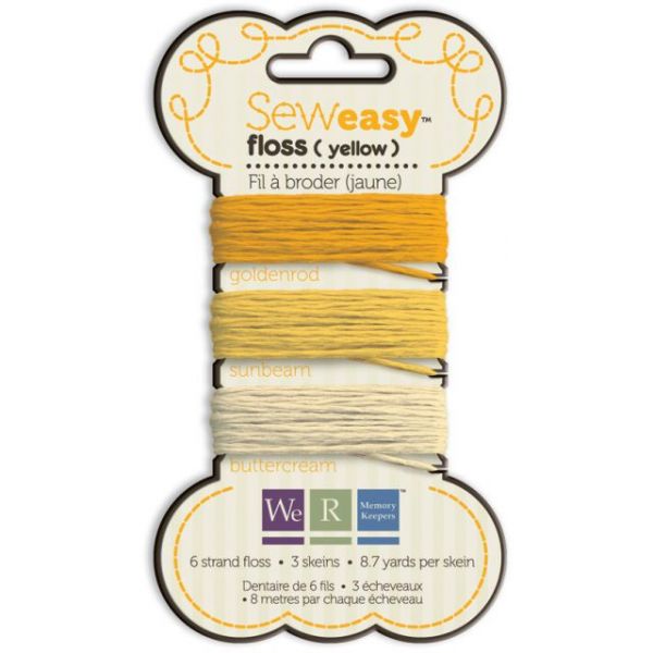 NOTM458087 Sew Easy Solid 6-Strand Floss 8.7yd 3/Pkg
