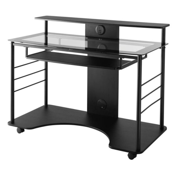 Realspace 47 W Mobile Tech Desk Black Officesupply Com
