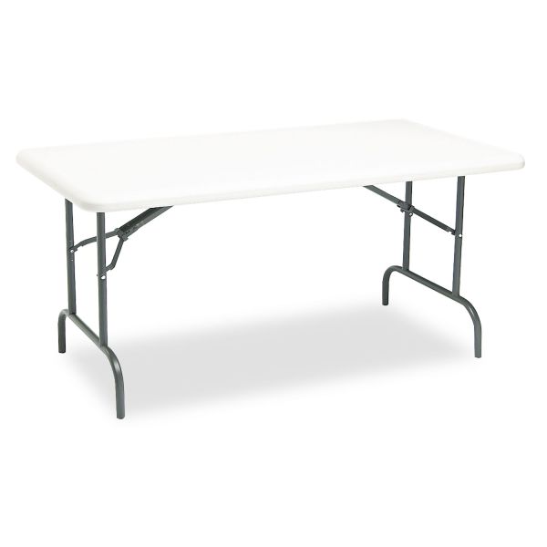 ICE65213 Iceberg IndestrucTables Too 1200 Series Resin Folding Table, 60w x 30d x 29h, Platinum