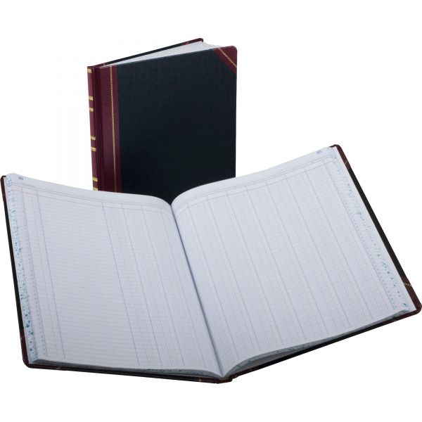 BOR1602121512 Boorum & Pease Columnar Accounting Book, 12 Column, Black Cover, 150 Pages, 10 1/8 x 12 1/4