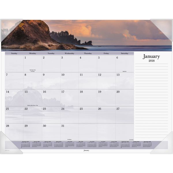 VIODMD14132 At-A-Glance Images Of The Sea Monthly Desk Pad