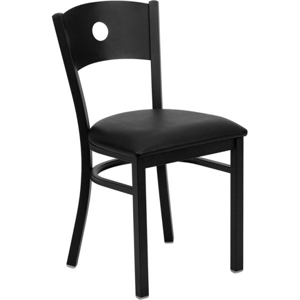 FHFXUDG60119CIRBLKVGG Flash Furniture Circle Back Metal Restaurant Chair
