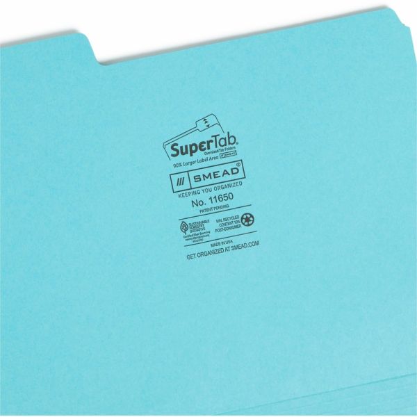 Smead SuperTab Notes File Folders, 8 1/2" x 11", Letter Size, Assorted ...
