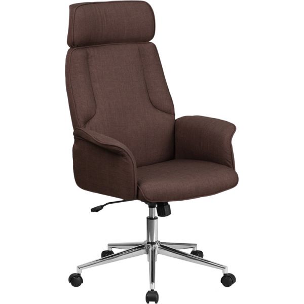 FHFCHCX0944HBNGG Flash Furniture High Back Fabric Executive Swivel Office Chair