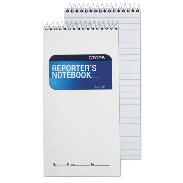 TOP8030 TOPS Reporter Notebook, Legal/Wide, 4 x 8, White, 70 Sheets, Dozen
