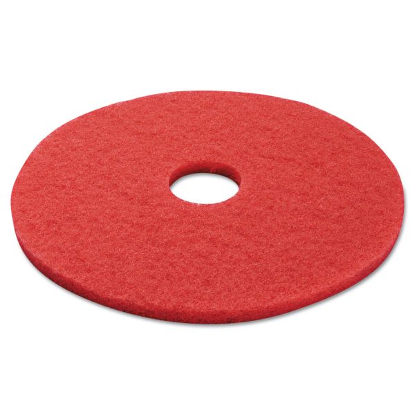 BWK4017RED Boardwalk Standard Buffing Floor Pads, 17" Diameter, Red, 5/Carton