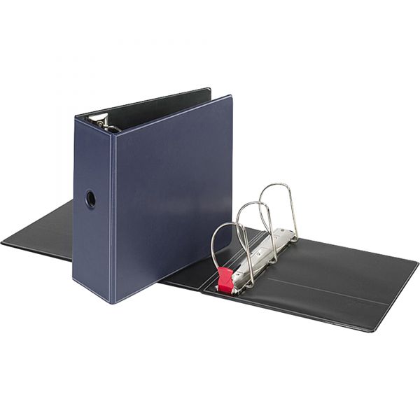 CRD18763 Cardinal Easy Open Locking 3-Ring Binder, 5" Capacity, Slant-D Ring, Navy