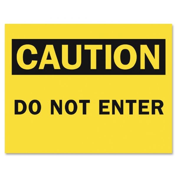 TFIP1949DE Tarifold Safety Sign Inserts-Caution Do Not Enter