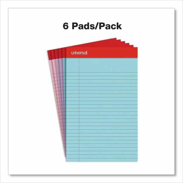 Universal Perforated Ruled Writing Pads, Red Headband, Narrow Rule, (50 ...