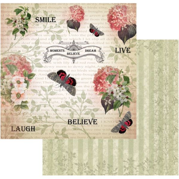 NOTM325630 Vintage Rose Garden Double-Sided Paper 12"X12"