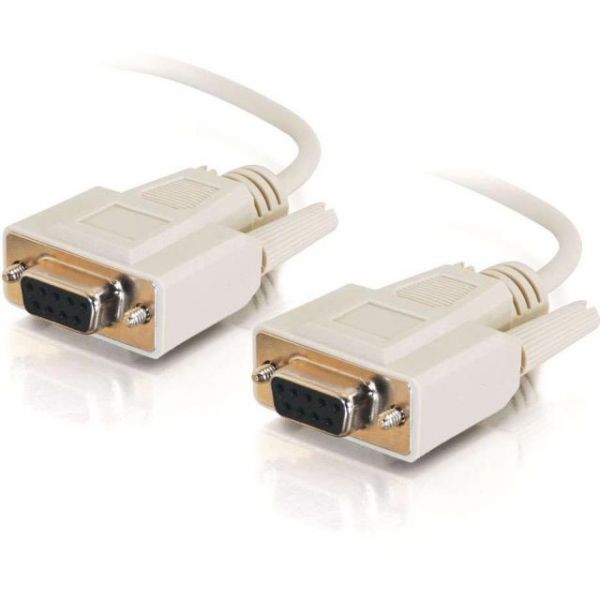 SYNX1811245 C2G 1ft DB9 F/F Null Modem Cable - Beige
