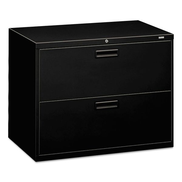 HON582LP HON 500 Series Two-Drawer Lateral File, 36w x 19-1/4d x 28-3/8h, Black