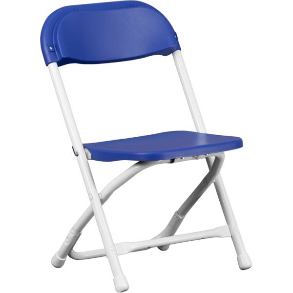FHFYKIDBLGG Flash Furniture Kids Blue Plastic Folding Chair
