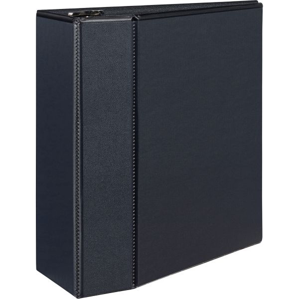 AVE09900 Avery Durable 3-Ring View Binder w/Locking EZD Rings, 5" Capacity, Black