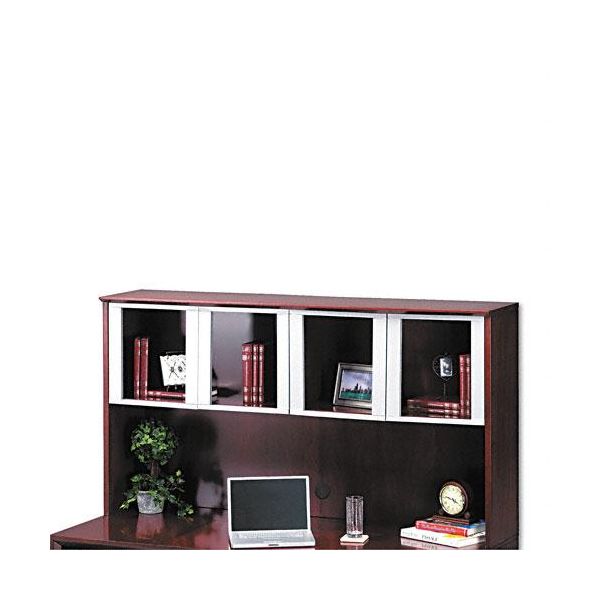 MLNCHTCG72MAH Tiffany Industries Corsica Hutch with Glass Doors, 72w x 15d x 39h, Mahogany