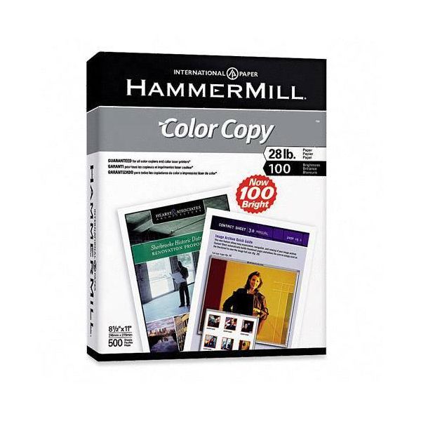 HAM102467 Hammermill Copy Paper, 100 Brightness, 28lb, 8 1/2 x 11, Photo White, 500/Ream