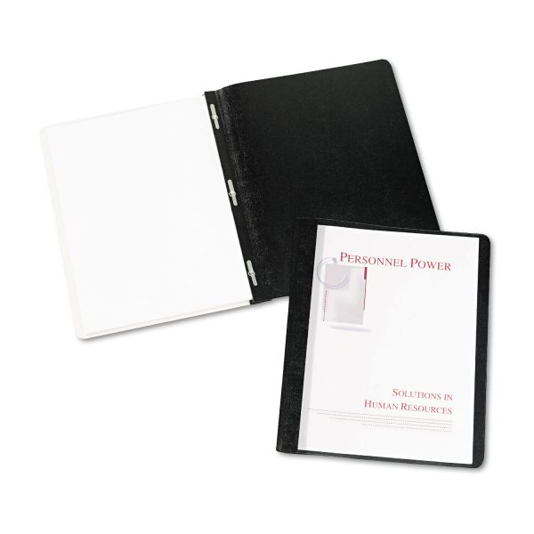 AVE47960 Avery Durable Clear Front Report Cover w/Prong Fasteners, 1/8" Cap, Clear/Black, 25/BX
