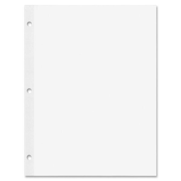 RED20121 National Rip Proof 20-lb, Reinforced Filler Paper, Unruled, 11 x 8-1/2, WE, 100 Sheets/Pk