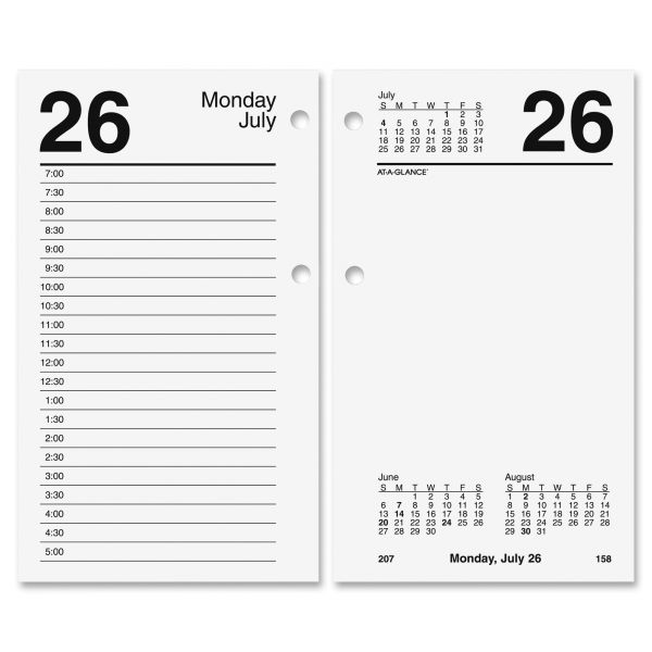 AAGE717R50 AT-A-GLANCE Recycled Desk Calendar Refill, 3 1/2 x 6, White, 2018