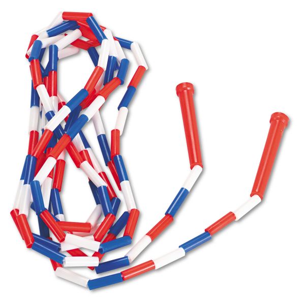 CSIPR16 Champion Sports Segmented Plastic Jump Rope, 16ft, Red/Blue/White