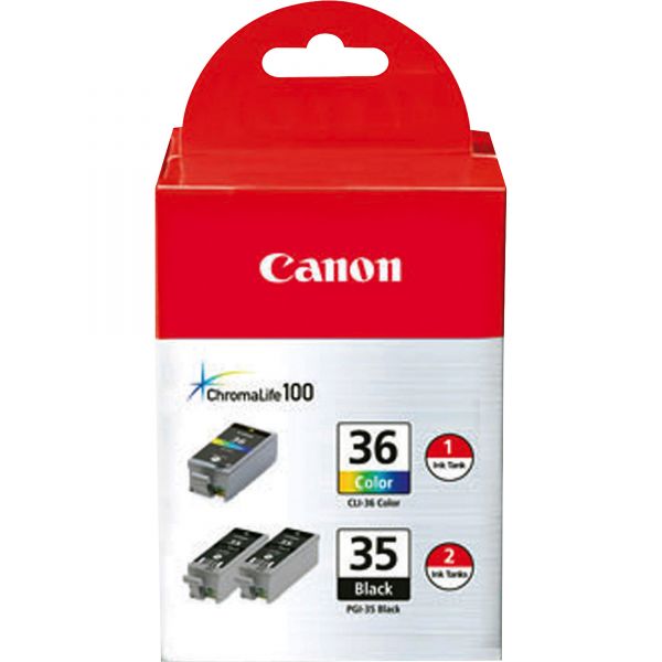 CNMPGI35CLI36 Canon PGI-35 Black/CLI-36 Color Combo Pack Ink Cartridges