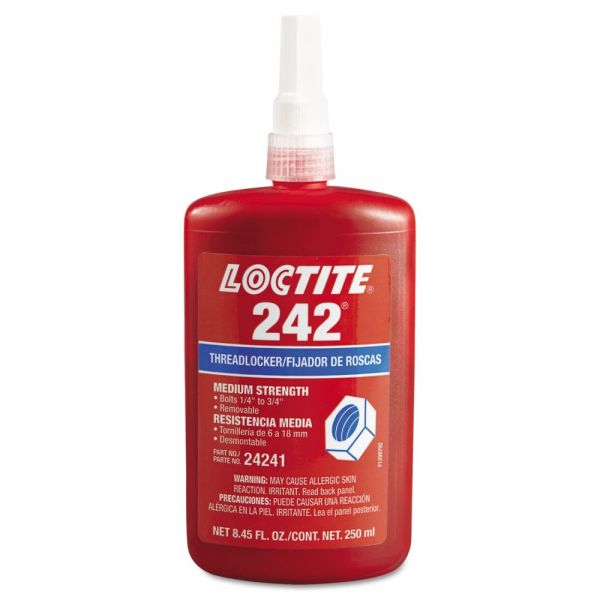 LOC24241 Loctite 242 Medium-Strength Threadlocker, 250 mL, Blue