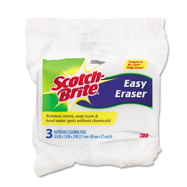 MMM833 Scotch-Brite PROFESSIONAL Easy Erasing Pad 4004, Blue, 3/Pack