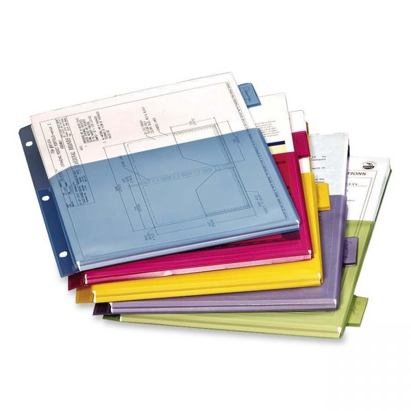 CRD84012 Cardinal Poly Expanding Pocket Index Dividers, 5-Tab, Multi-color Tab, Letter, 1 Set