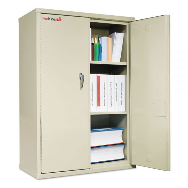 FIRCF4436D FireKing Storage Cabinet, 36w x 19 1/4d x 44h, UL Listed 350° for Fire, Parchment