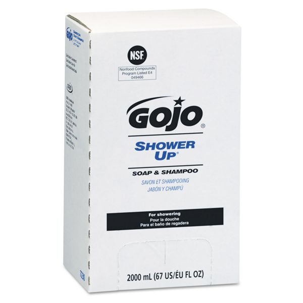 GOJ7230 GOJO SHOWER UP Soap & Shampoo, Rose Colored, Pleasant Scent, 2000mL Refill, 4/Carton